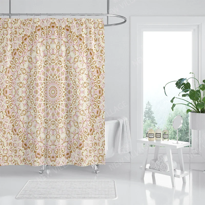 Waterproof fabric shower curtains Bathroom curtain accessories 180x200 Bath curtain for shower 240*260 nordic boho decoration