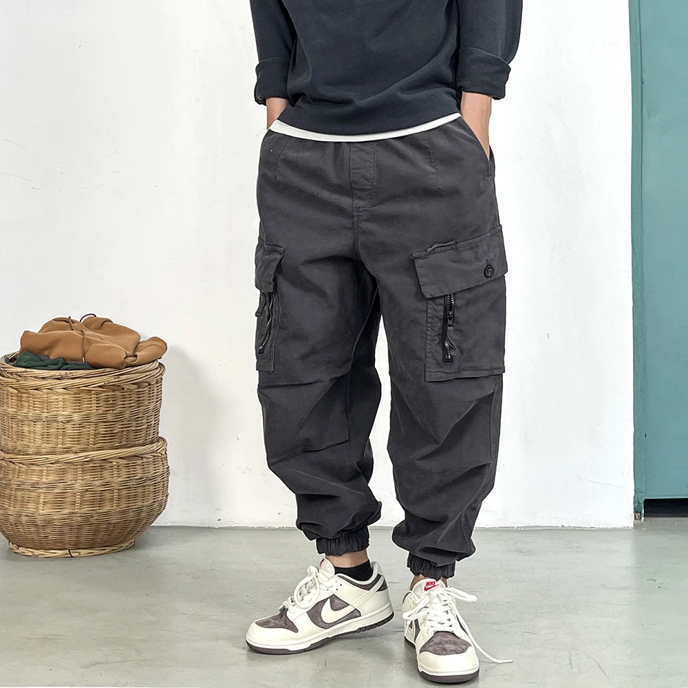 High Quality Loose Tactical Cargo Pants For Men Clothing Harajuku Casual Joggers Korean Multi-Pocket Fashions Harem Trousers