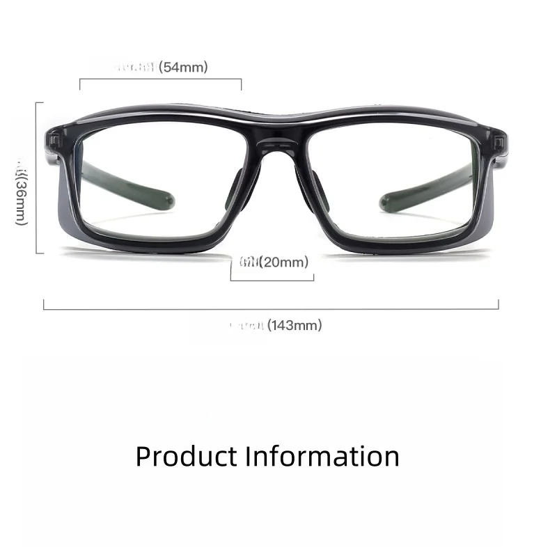 F·DRACON Ultra-light Sports Glasses Frame Professional Football Basketball Men\'s Glasses Frame Optical Prescription Goggles 001