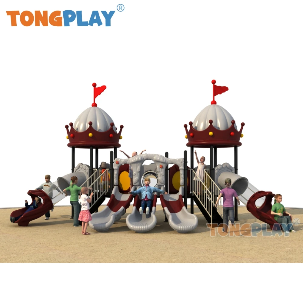 New Tong play factory direct sales large fantasy castle series plastic kid park lawn slide equipment children outdoor playground