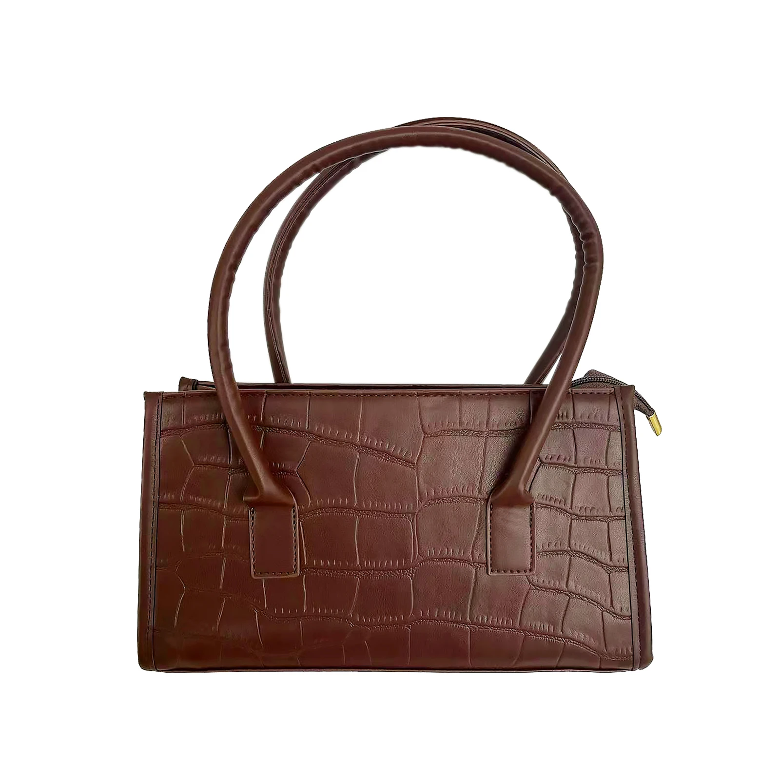 TINGOO Leather handbags for women Fashion Brown