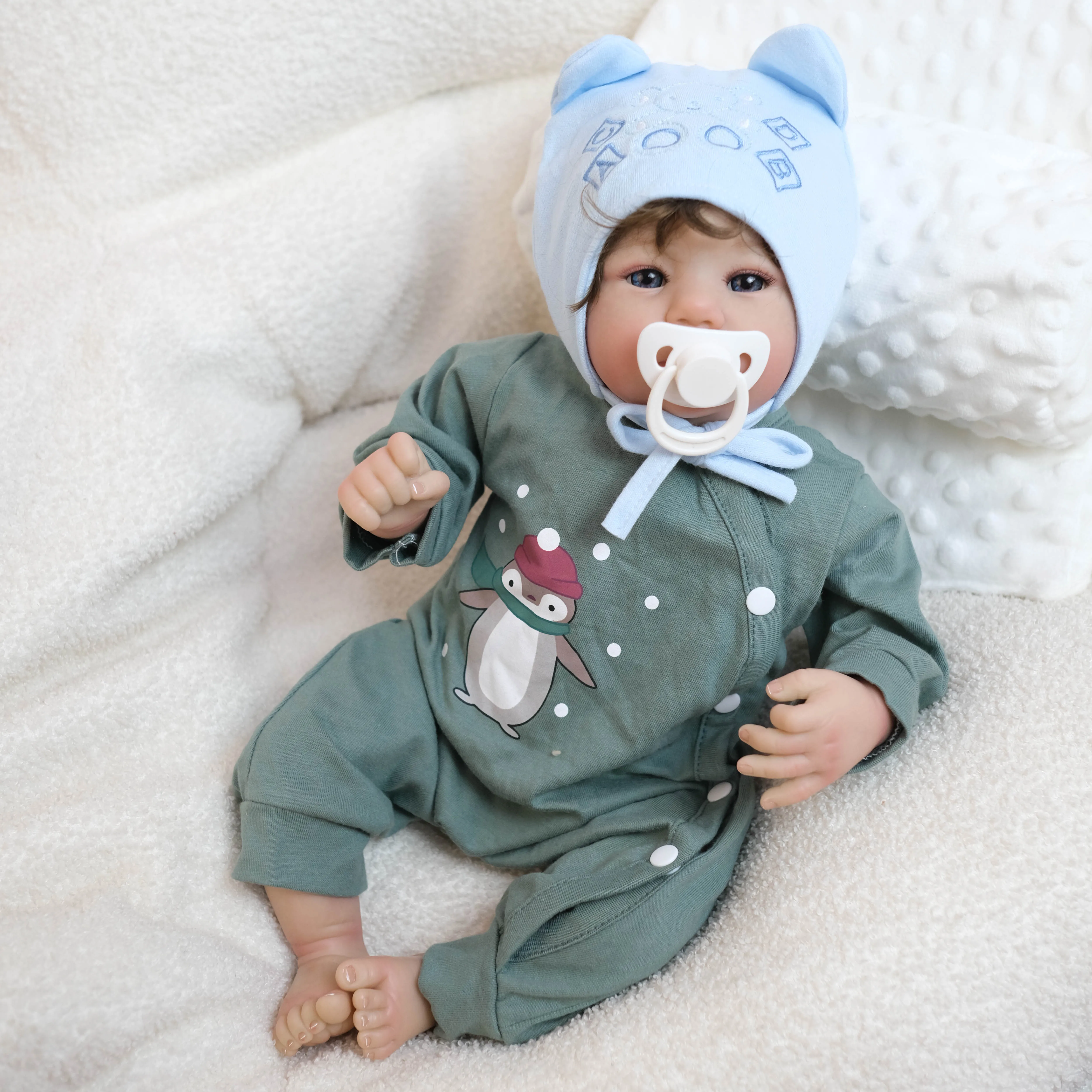NPK 19 ''alta calidad Reborn Abigail muñeca recién nacida piel 3D múltiples capas pintura regalo de Navidad