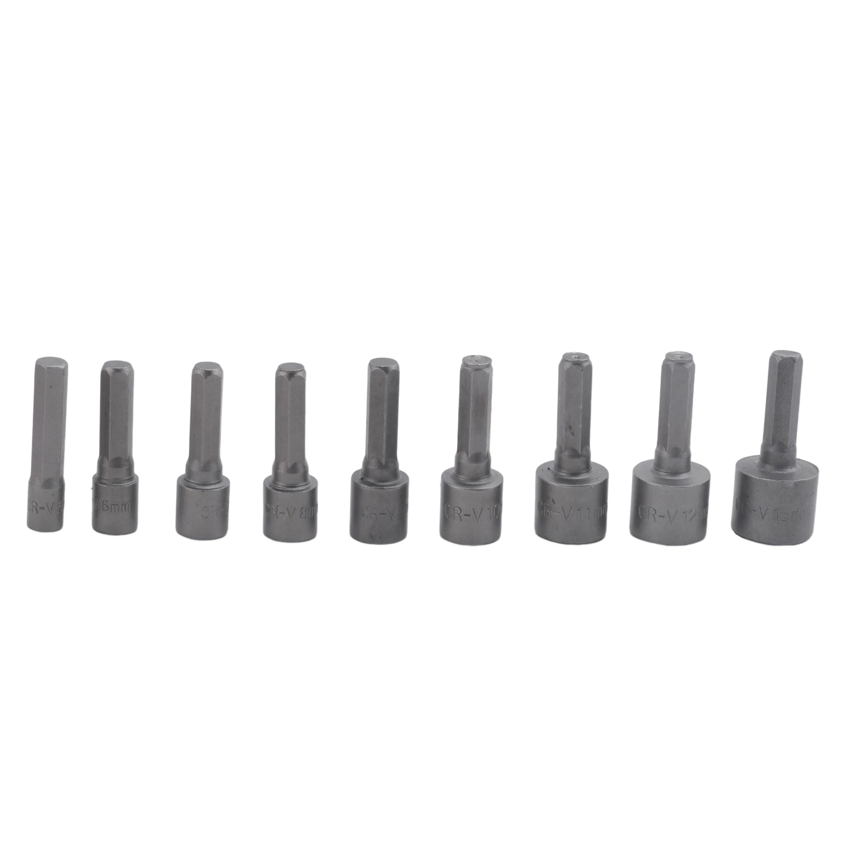 FYBL 9pcs 5-13mm 1/4 Inch Hex Shank for Nut Driver Bit Set, Socket Adapter for Woodworking Power Tool DIY