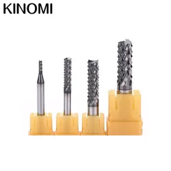 CNC Diamond Coating End Mill 3mm -12mm Corn Tungsten Steel Milling Cutter For Processed Graphite Fiberglass Carbon Fiber