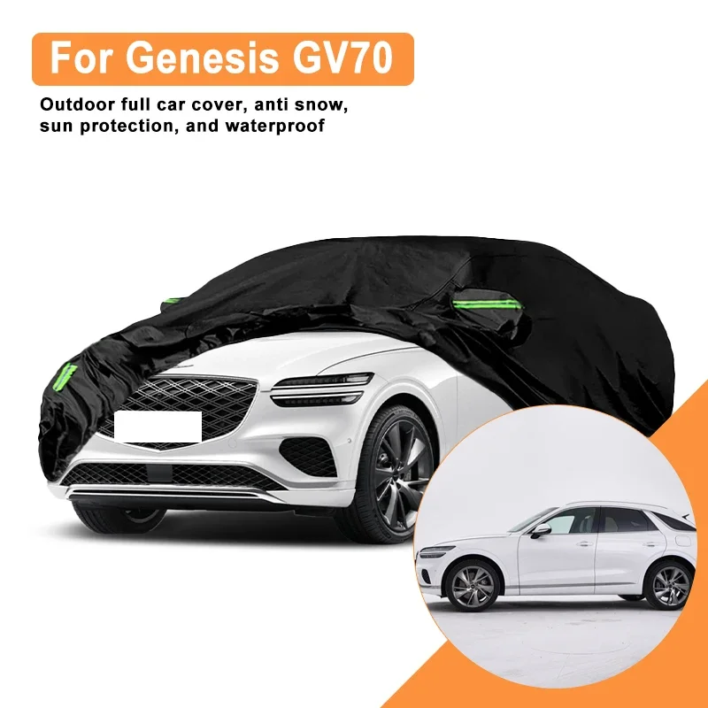 

Full Car Cover for Genesis GV70 Outdoor Use - Waterproof Snowproof Sunshade, Winter & Summer Auto Protection Accessories