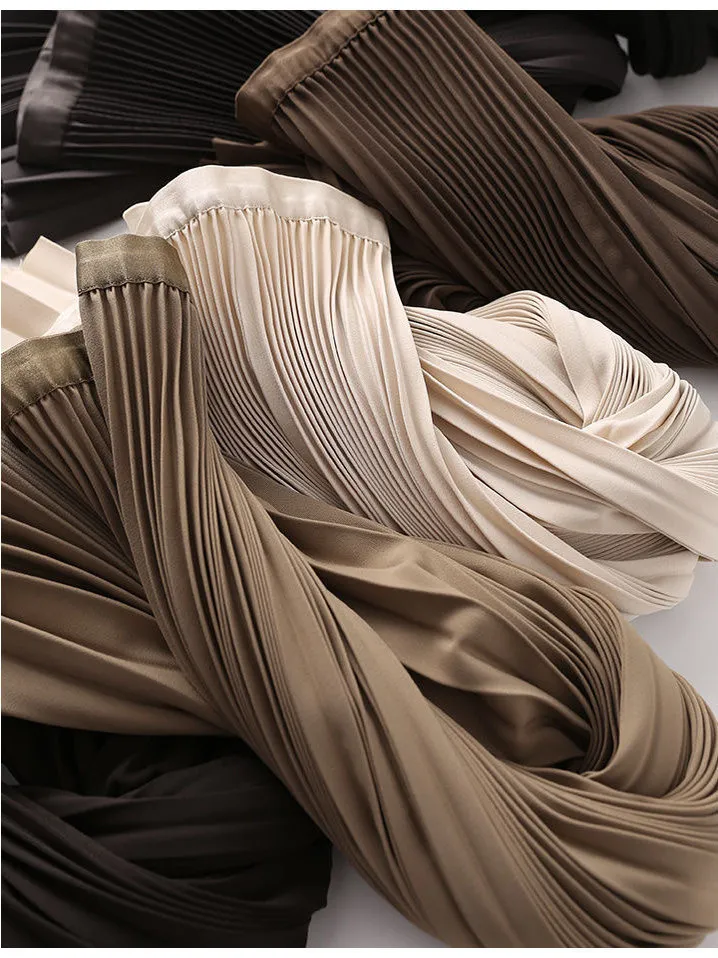 تنورة Faion عالية الخصر بطيات للسيدات Ci Commute تنورة كورية شبه الجسم مع عدم وجود شقوق