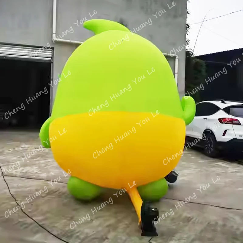 لطيف QQ نفخ الكرتون دمية خضراء عيون كبيرة مخصصة نفخ الكرتون الأحمر Q-النسخة الطابع #2