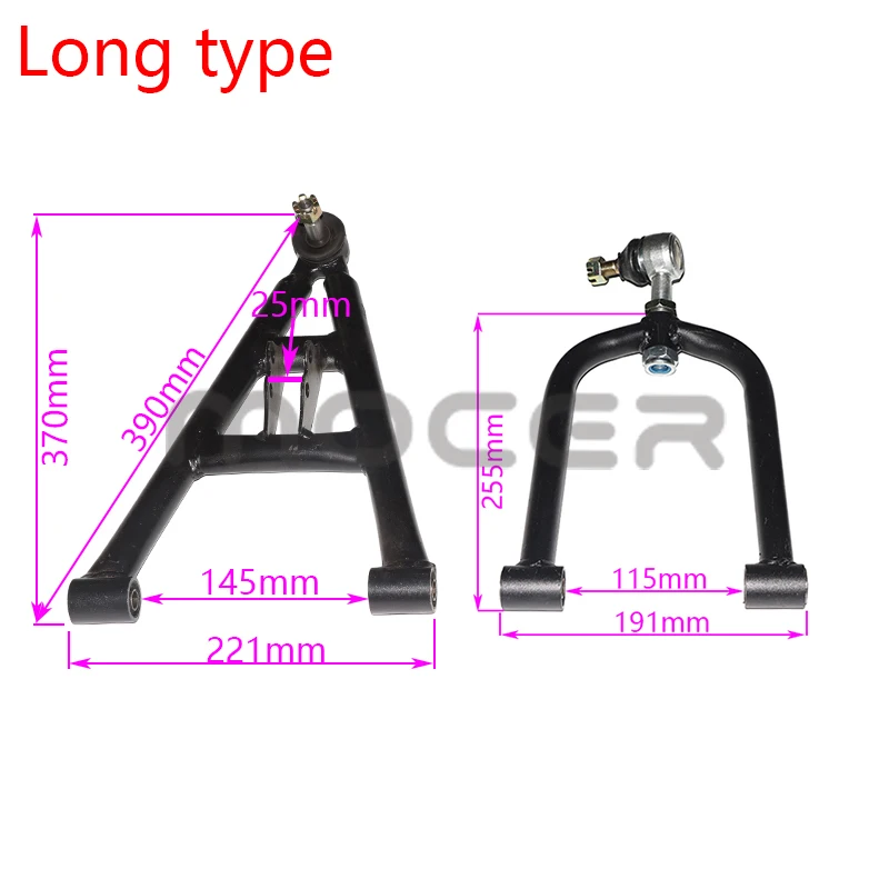 1Set Front Suspension Schwinge Oberen/Niedriger EIN Arm von China 110cc GY6 150cc 200cc ATV 4 Räder Quad bike Buggy Go Kart Teile