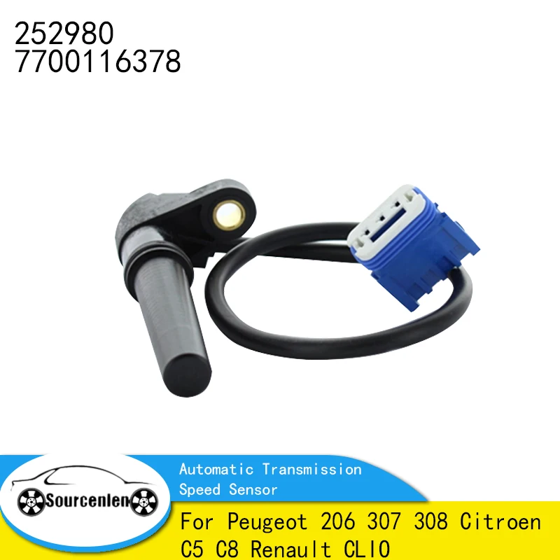 252980 Automatic Transmission Speed Sensor For Peugeot 206 307 308 Citroen C5 C8 Renault CLIO 7700116378