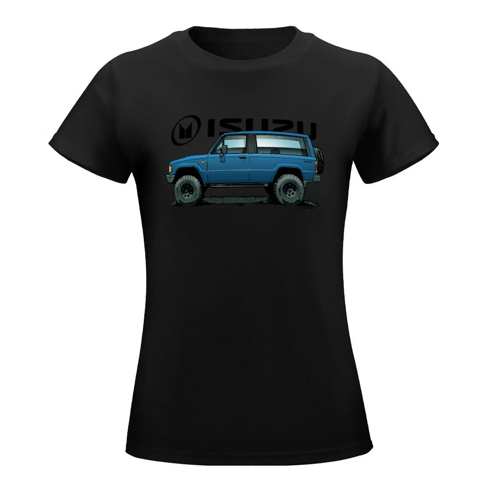 Isuzu Trooper - 2dr GEN 1 - Blue T-Shirt Female clothing kawaii clothes Summer Women's clothing