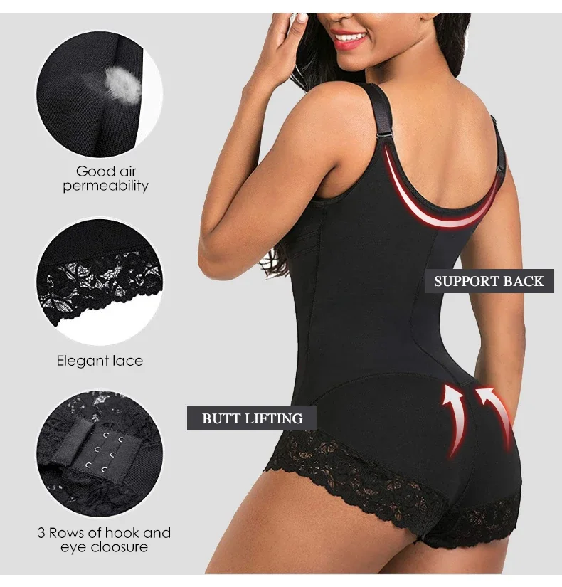 Ladies Shapesuit Postpartum Recovery Butt Lifter Slimming Underwear Bodysuit Shapewear Zipper Waist Control Trainer Shapers