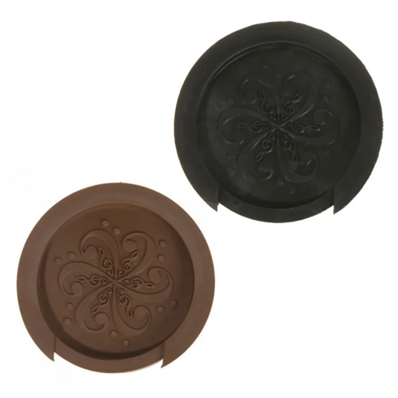 2 Pieces Guitar Sound Hole Cover Rubber Feedback Buffer Halt Soundhole Cover For 38/39/41/42 Inch Acoustic Guitar 10Cm