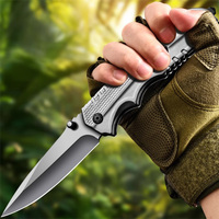 Steel Handle Stainless Steel Multi functional Folding Knife High Hardness Folding Knife Outdoor small Fruit knife