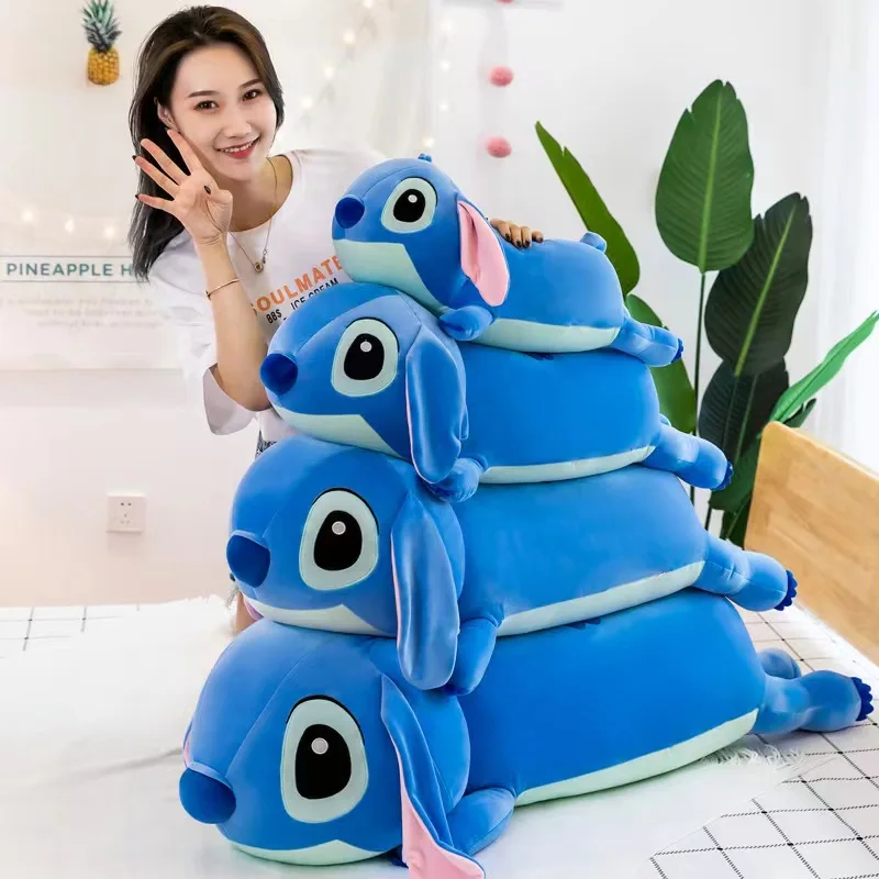 60-120cm Disney Lilo & Stich Puppe Kissen Cartoon Engel niedlichen Plüsch tier Anime ausgestopfte Sammlung Kawaii Kinder Geburtstags geschenk