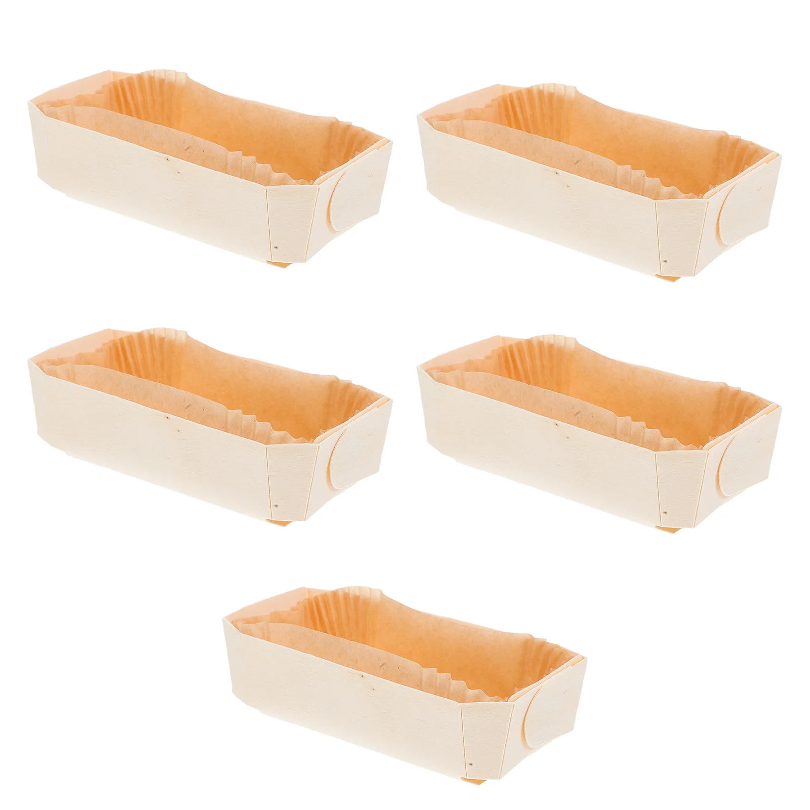 

1Set Wooden Baking Pan with Paper Liner Heat Resistant Nonstick Loaf Mold for Cake Bread Savory Baking Oven Bakeware Kitchen