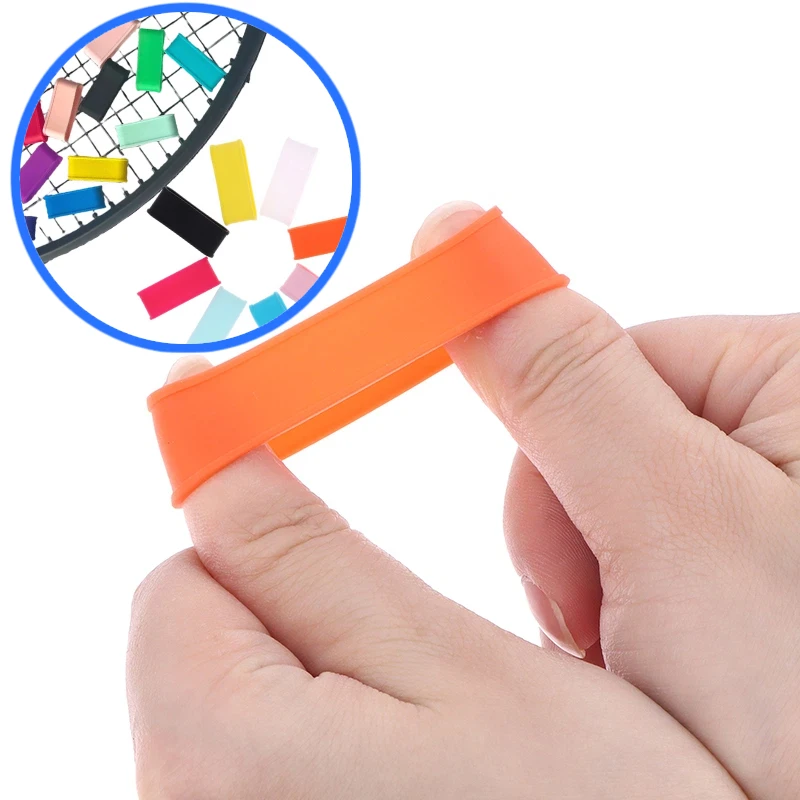 

Новые 4 шт. силиконовые кольца для теннисных ракеток, резиновые поглощающие пот ленты, эластичная ручка, растягивающиеся аксессуары для тенниса