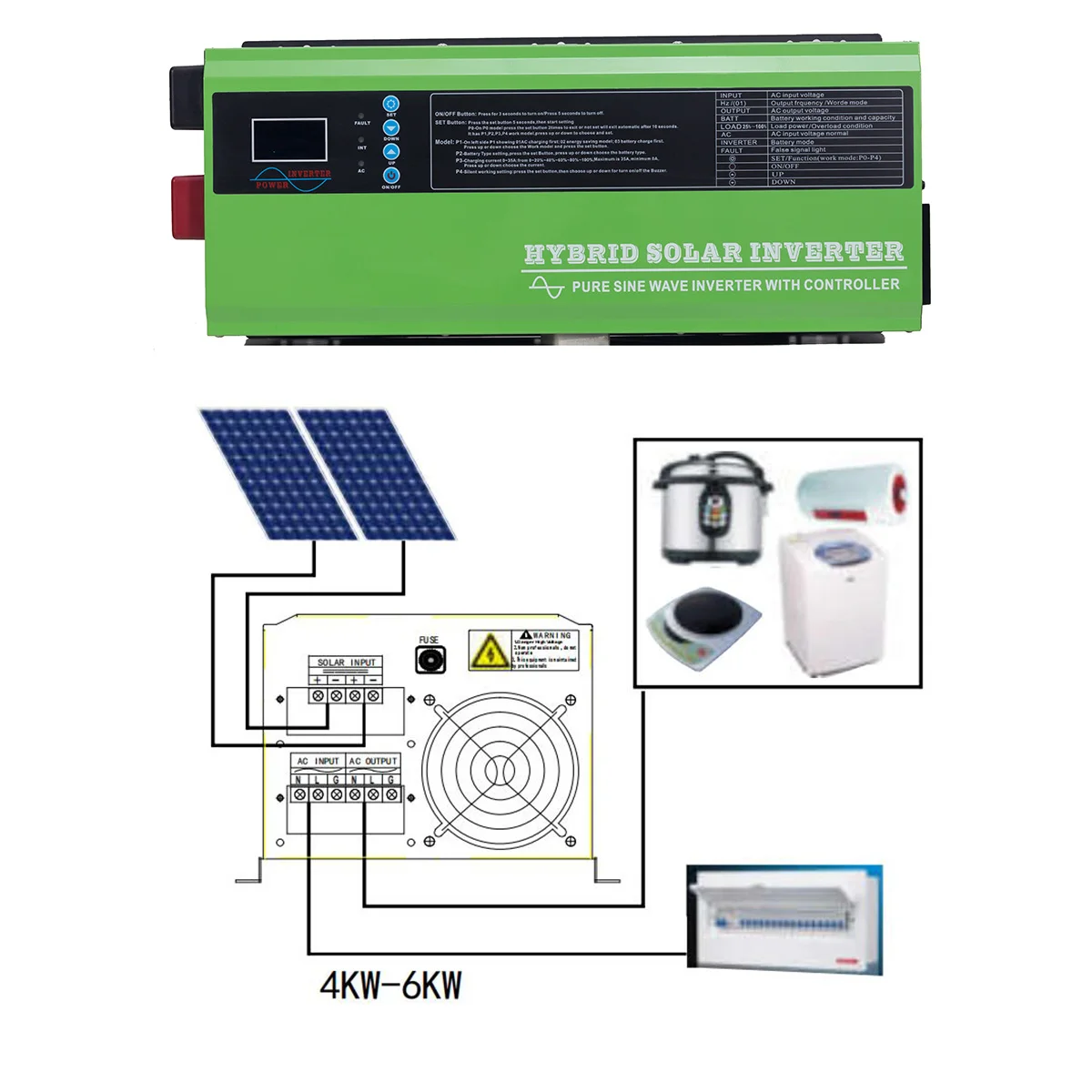 

LOW Voltage Hot 1.3KW 3KW 5.5KW 6.2KW 11KW Hybrid Inverter 48V 24V On OFF Grid 220v 60Hz AC Single & Dual Solar Inverter