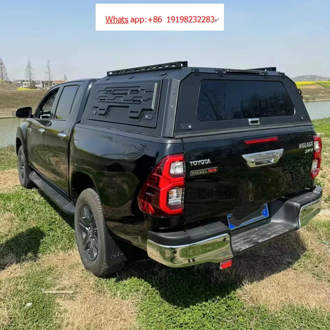 

Factory Hot Selling .Custom-Fit Pickup Canopy For Toyota Hilux Rust-Proof Hardtop Truck Topper Universal Cargo Canopy With Toolb