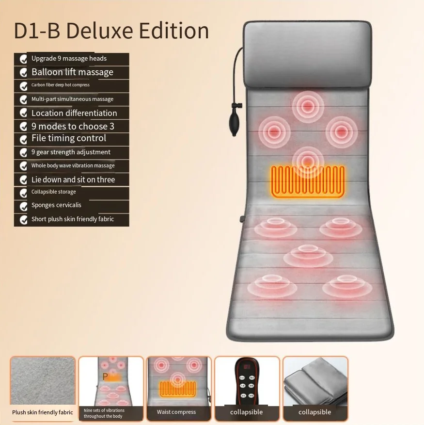 Heating body massager multifunctional massage mattress The waist back leg electric massager massage cushion blanket