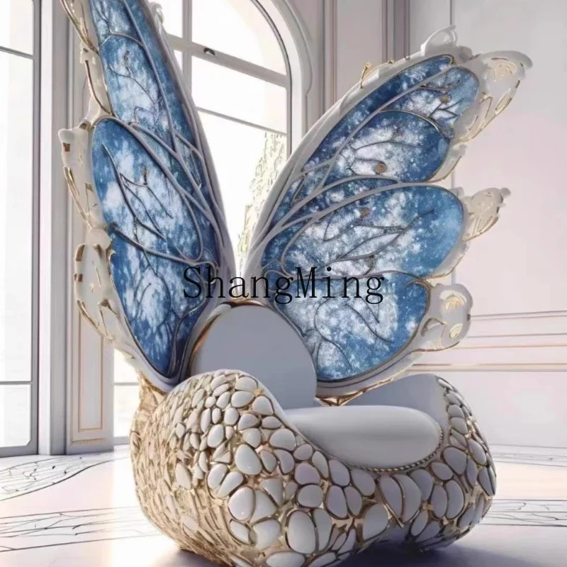 LXY pure copper butterfly seat creative villa art leisure back chair