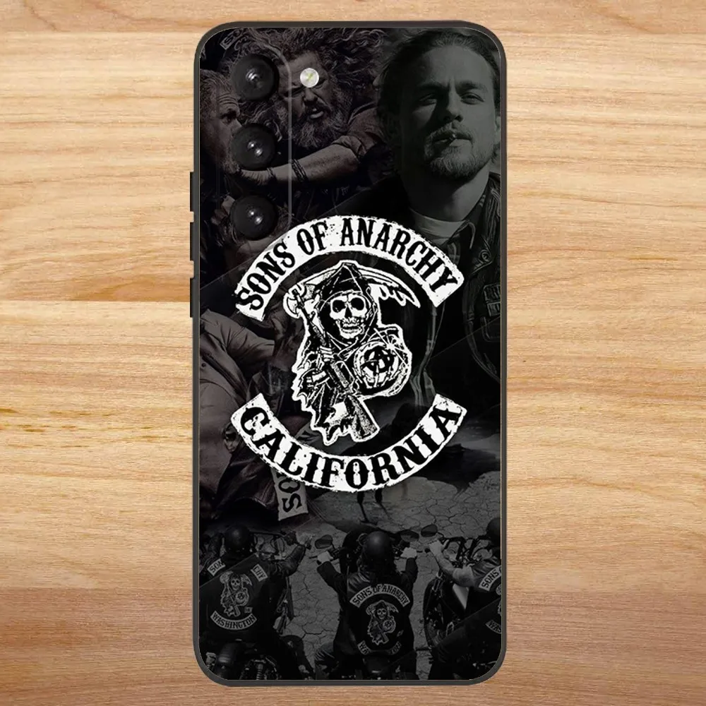 Sons of Anarchy American TV Phone Case For Samsung S23,23,22,30,21,10,9,Note20 Ultra,Lite,Ultra,5G,Plus,FE,Black Soft Case