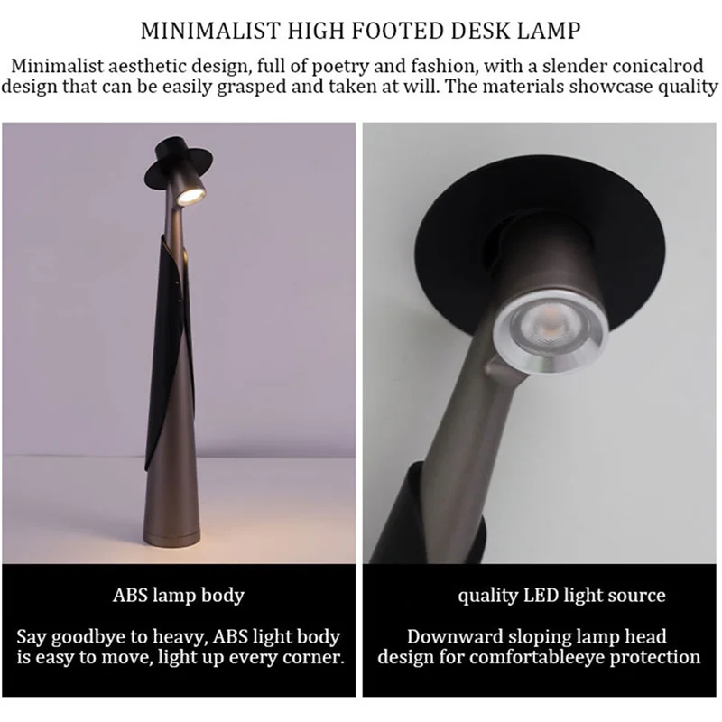 

AA19 Night Light Table Lamp Atmosphere Lamp High Foot Living Room Restaurant Portable Charging Table Lamp