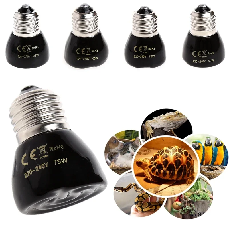 Far Ceramic Emitter Heating Light Lamp For Pet Back E27 25W 50W 75W 100W