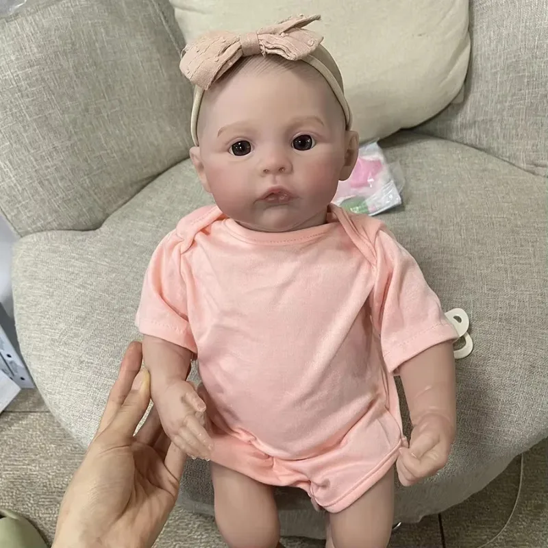 Baby Butter Meadow Soft Reborn Dolls, Real Looking, 3D Skin with Visble Veins, Collecemballages Art Butter Muñecas Bebes, 19"