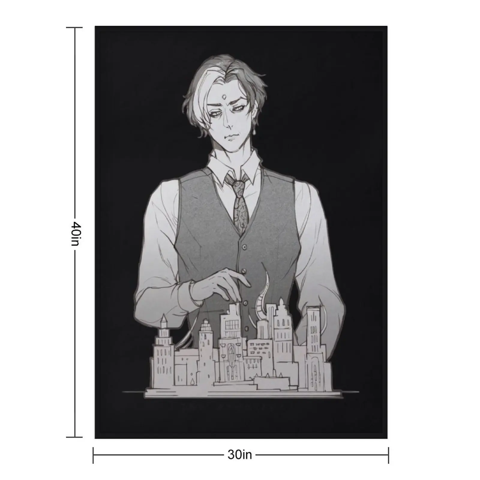 Emet-selch - The Architect \t رمي بطانية ديكورات أرائك ريتروس بطانيات أريكة مزخرفة #3