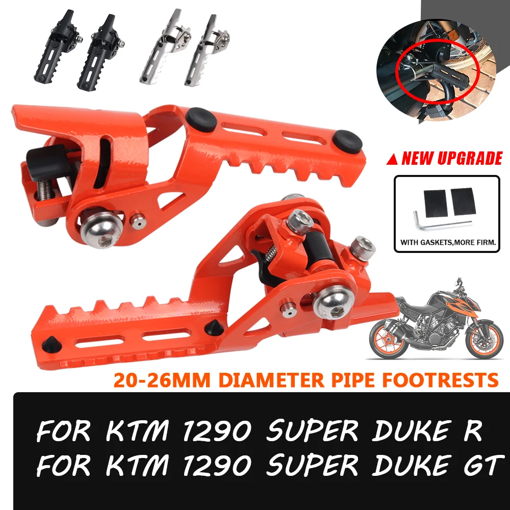 

Motorcycle Accessories 20-26MM Clamps Front Foot Pegs Rests Folding Footrests For KTM 1290 Super Duke GT Superduke 1290 R 1290R