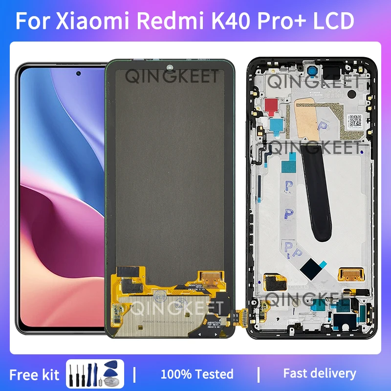 

AMOLED For Xiaomi Redmi K40 Pro+ LCD Display Touch Screen Digitizer Assembly For Redmi K40 Pro Plus LCD With Frame