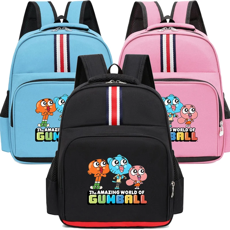 The Amazing World of Gumball Waterproof Bookbag Kids Cartoon Anime Backpack Primary Students School Bags for Boys Girls Gift
