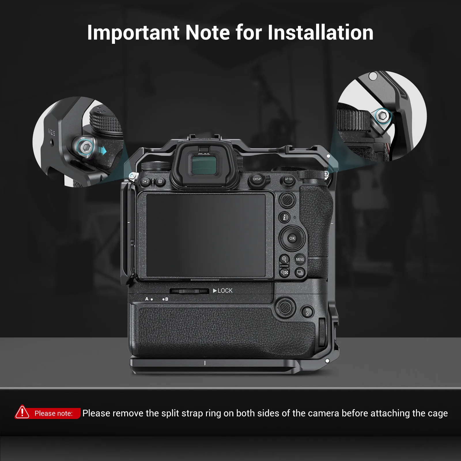 SmallRig Kamera Käfig für Nikon Z 6II/Z 7II mit MB-N11 Batterie Griff Unten Quick Release Platten Alle-in-eine für DJI RS 2/RSC 2