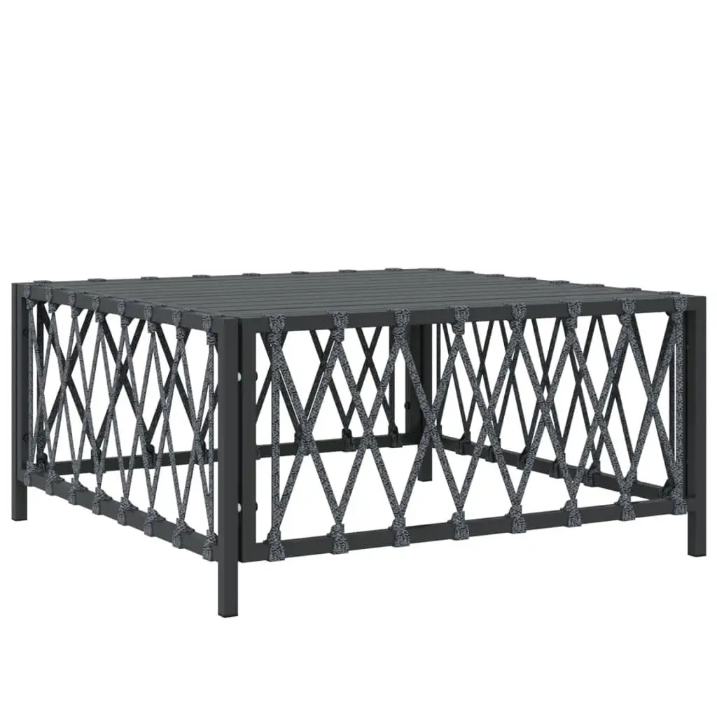 Stylish Anthracite Garden Table 70x70 cm with Durable Woven Fabric - Perfect Outdoor Furniture