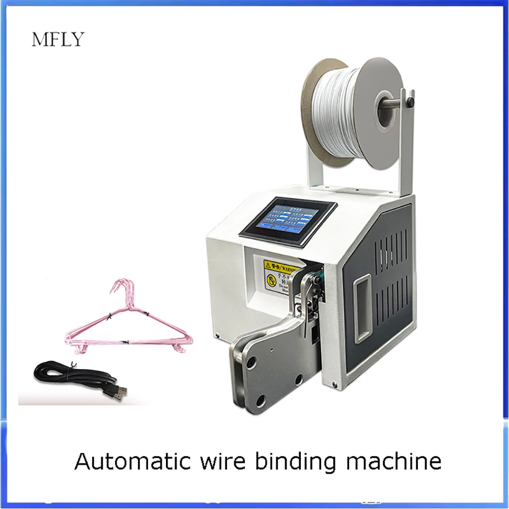 

5-30 мм шнур питания для передачи данных, леденец, вешалка для кабельных стяжек, автоматическая машина для обвязки кабелей с сенсорным экраном