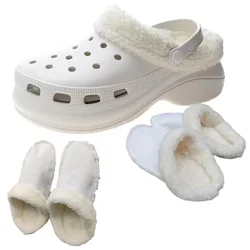 1 Pair Winter Warm Shoe Cover Inserts Replacement Fur Insoles Removable Soft Thickened Shoes Liners Plush Cover Accessories