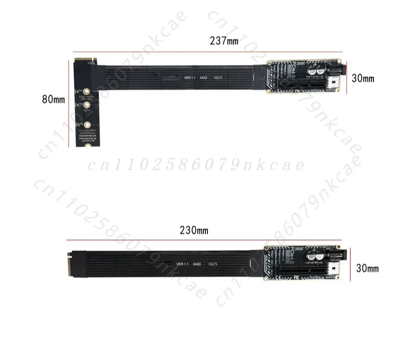 M.2 NVMe Key M to PCI-E x16 Graphics Card Riser Cable eGPU External Video Card Adapter Extension Board for Laptop Desktop