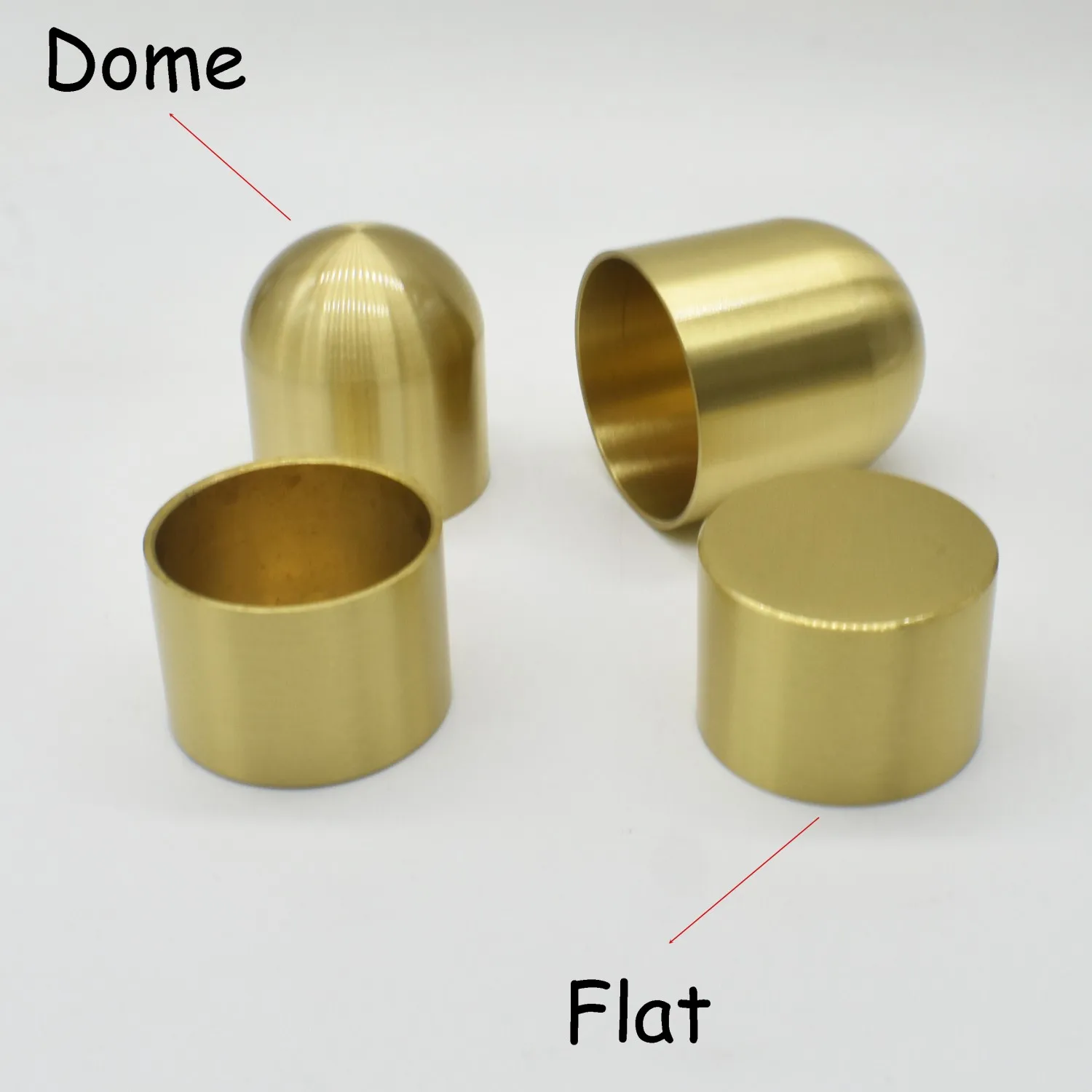 Brass End Caps Mainly Used for DIY Furniture DIY Projects Flat-bottomed / Round-bottomed 8mm-77mm