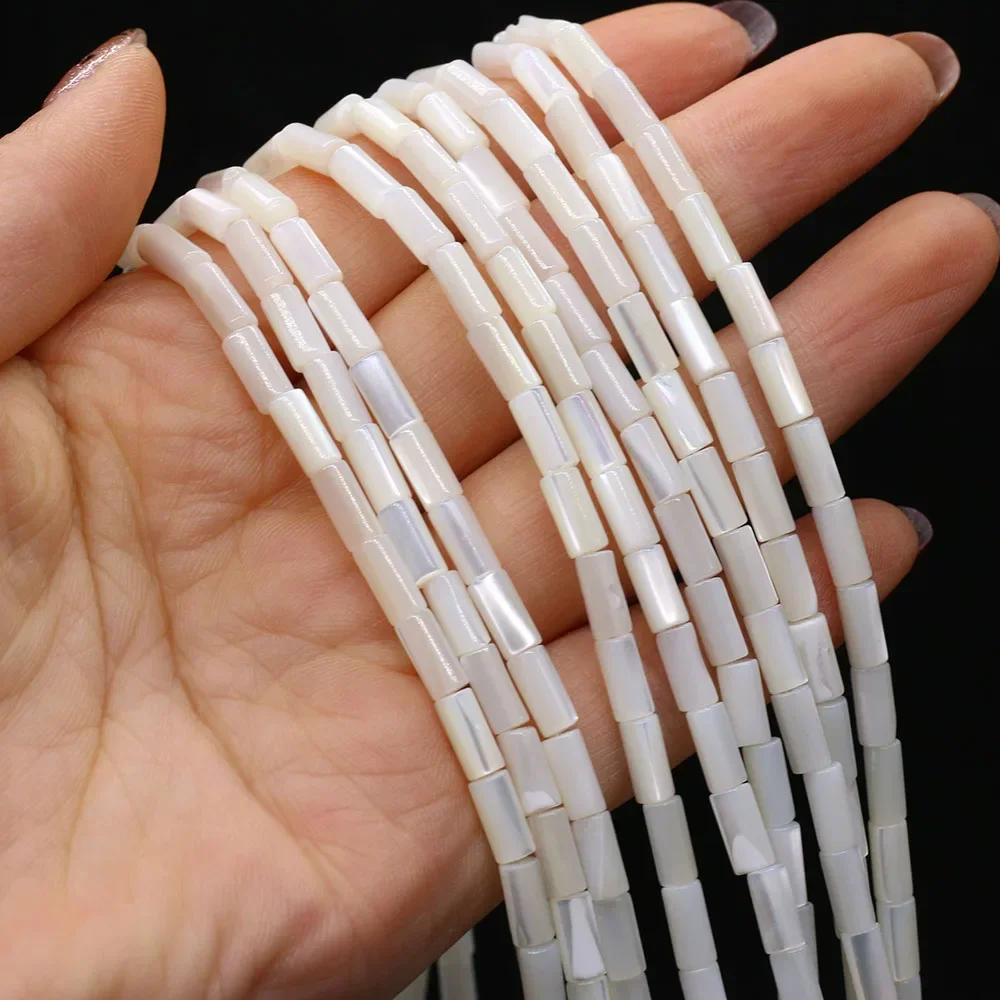 

Natural Mother-of-pearl Tube Beads Cylindrical Shape White Shell Bead for Jewelry Making Diy Women Necklace Bracelet Accessory