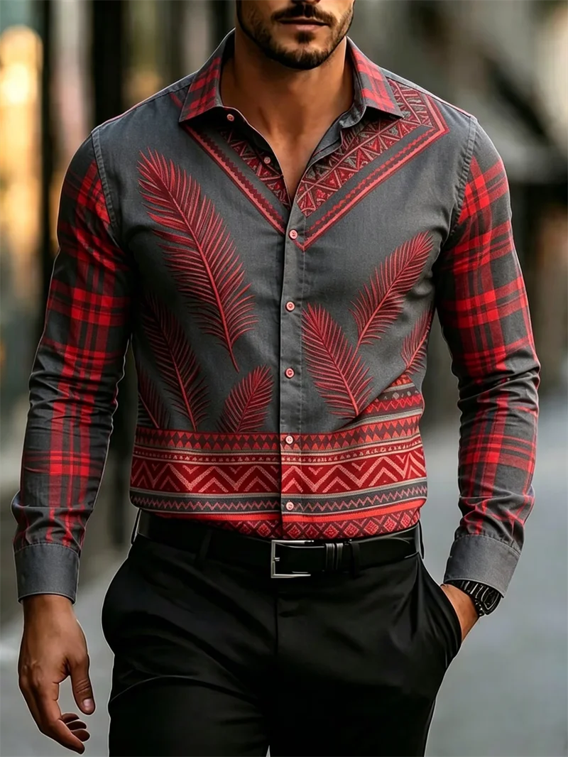 New Light Gray Baseball Style Letter men's Long Sleeved Shirt Casual Trend Slim Fit Versatile Shirt Clothing