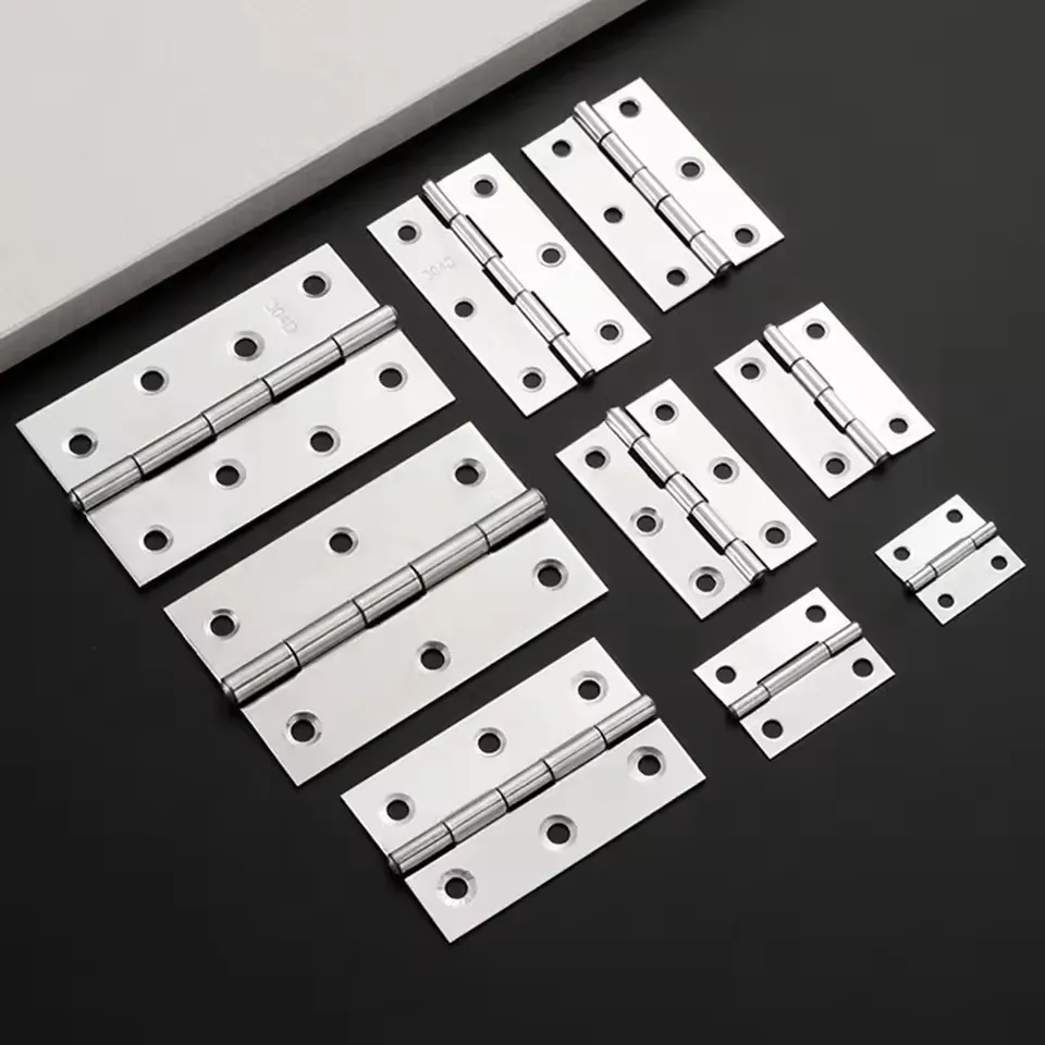 

Stainless Steel Door Hinges Cabinet Doors Windows Wooden Box Flat Hinge Home Furniture Hardware Accessories