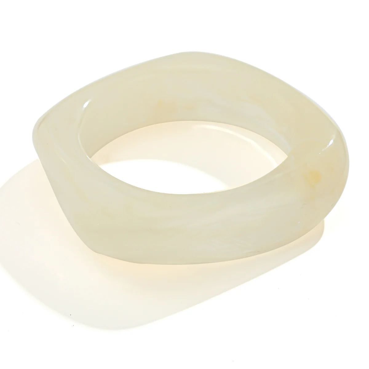 Fashion Jelly Color Acrylic Resin Chunky Bangles Women Kpop Round Y2k Cuff Wide Bangle Bracelet Retro Jewelry Pulseras Bangle view 6