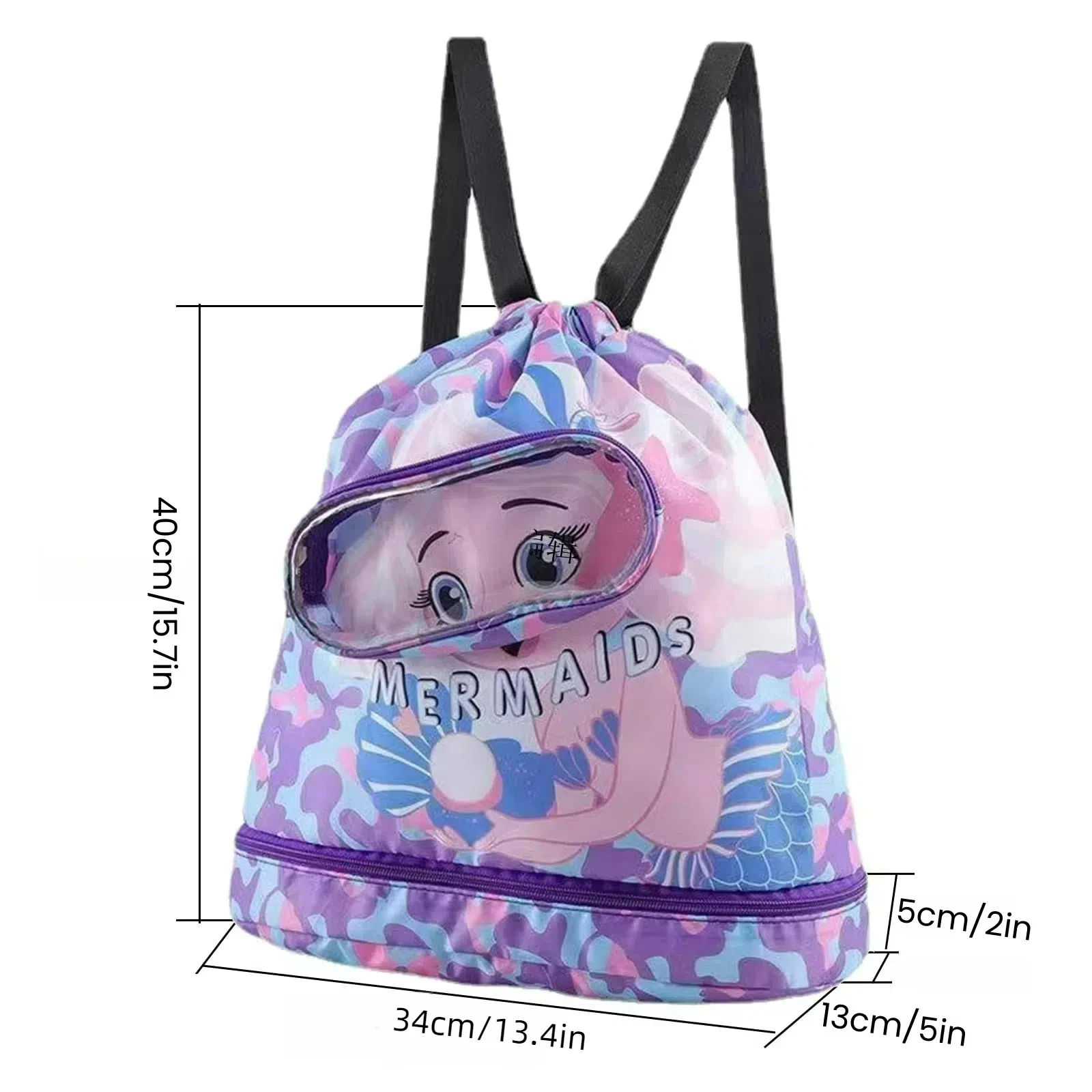 Borsa da nuoto per bambini Borse a tracolla portaoggetti impermeabili per bambini Zaino per bagagli a mano Borsa di separazione asciutto e bagnato