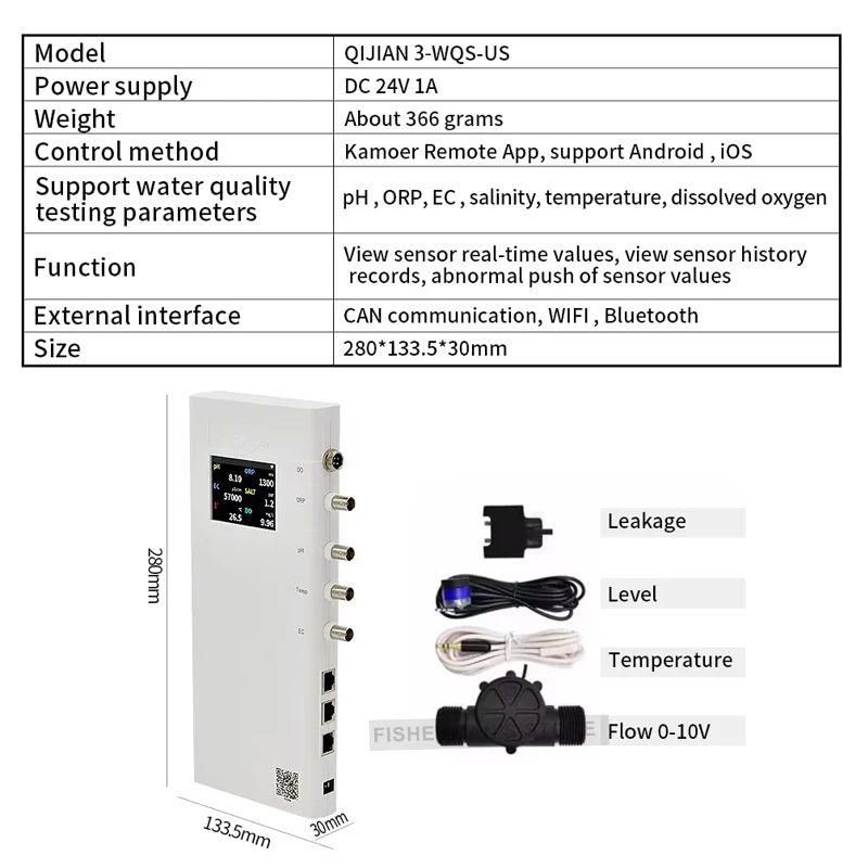 Kamoer QiJian3 WQS Analizzatore di qualità dell\'acqua Kit tester digitale intelligente
