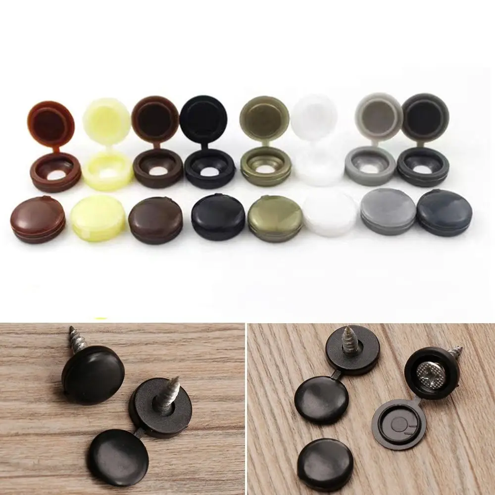 

50pcs Plastic Material Nails Screw Caps Protective Design Decorative Style Plastic Protective Covers Foldable