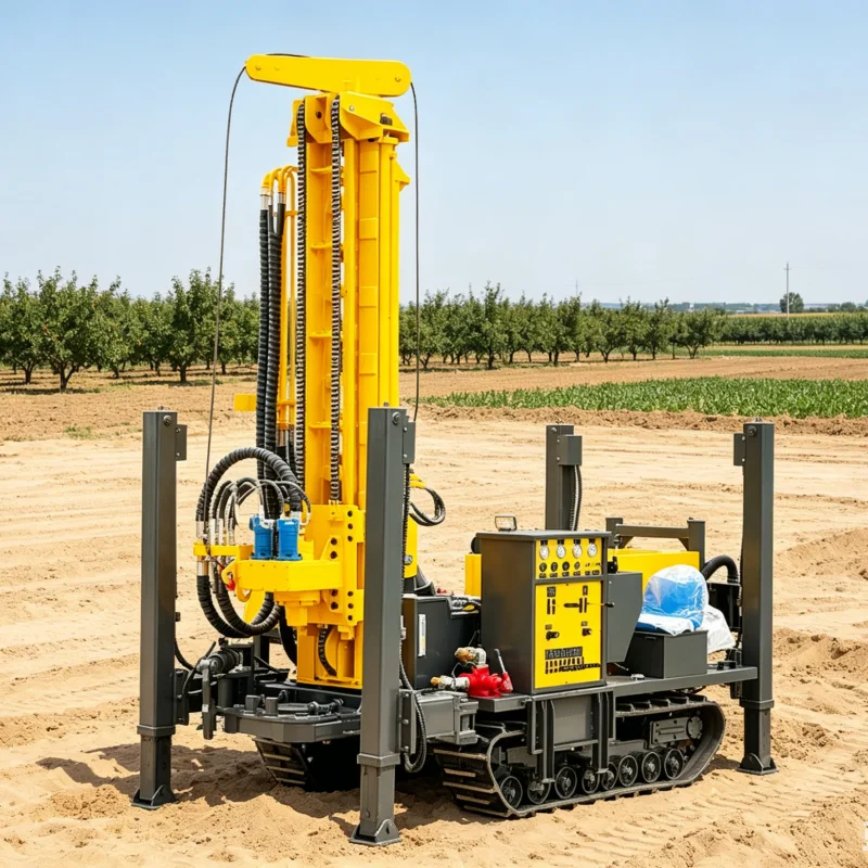Customized Premium DTH Drill Dual Chassis 200-1000M High Efficiency Deep Drilling Water Well Drilling Rig Machine