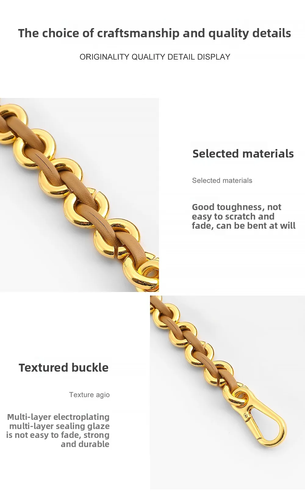 Donut Bag Shoulder Strap Insert for Women Bag Fashion High-End Exquisite Workmanship Bag Decoration Bag Accessories