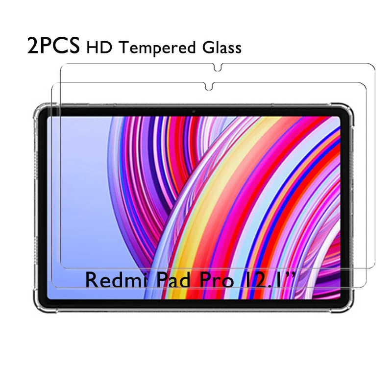 

2 шт. закаленное стекло 9H для Redmi Pad Pro 12,1 дюйма, защитные пленки для экрана планшета