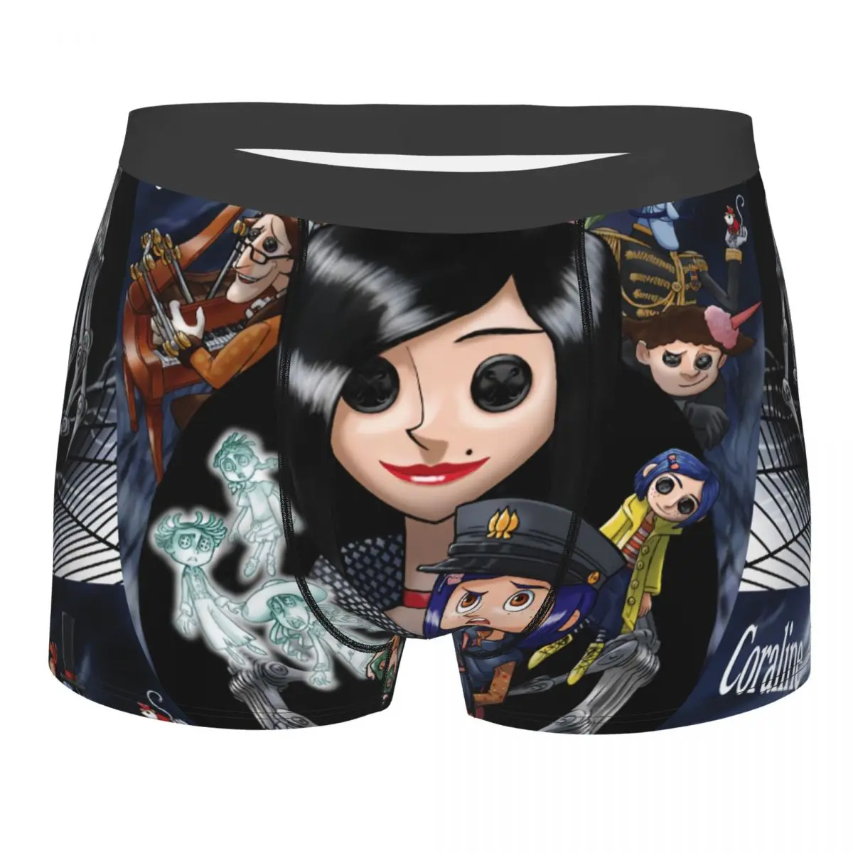 

Custom Halloween Horror Film Coraline Underwear Men Printed Boxer Shorts Panties Briefs Soft Underpants