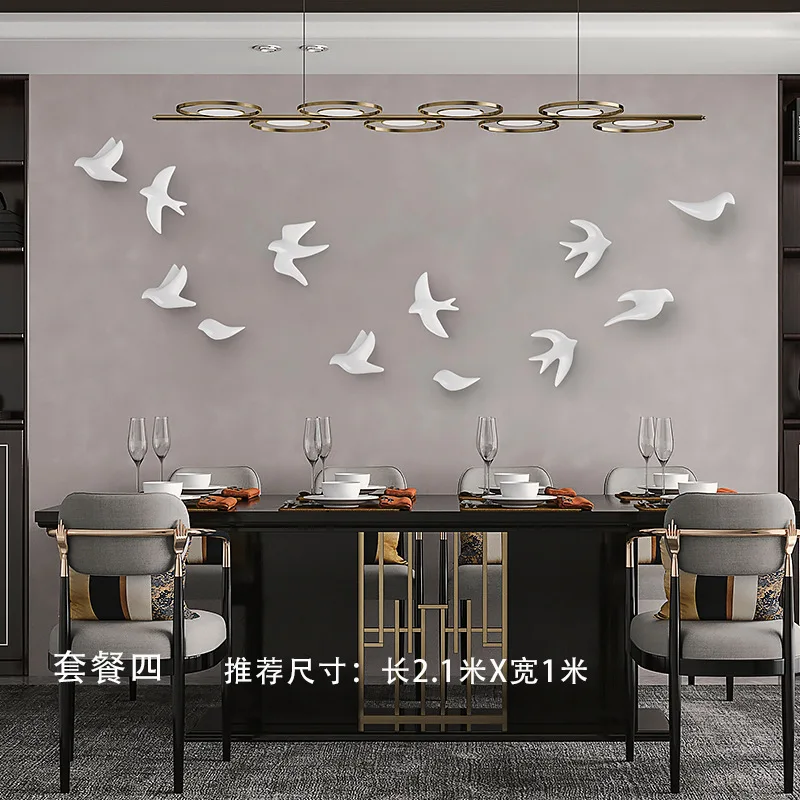 Simple Three-dimensional Wall Hanging, Simple Pendant, Background Wall Decoration, Resin Bird Wall Decoration, Creative Living R